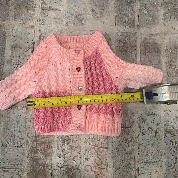 HANDMADE Newborn Wool Cardigan Jacket - Picture 3 of 5